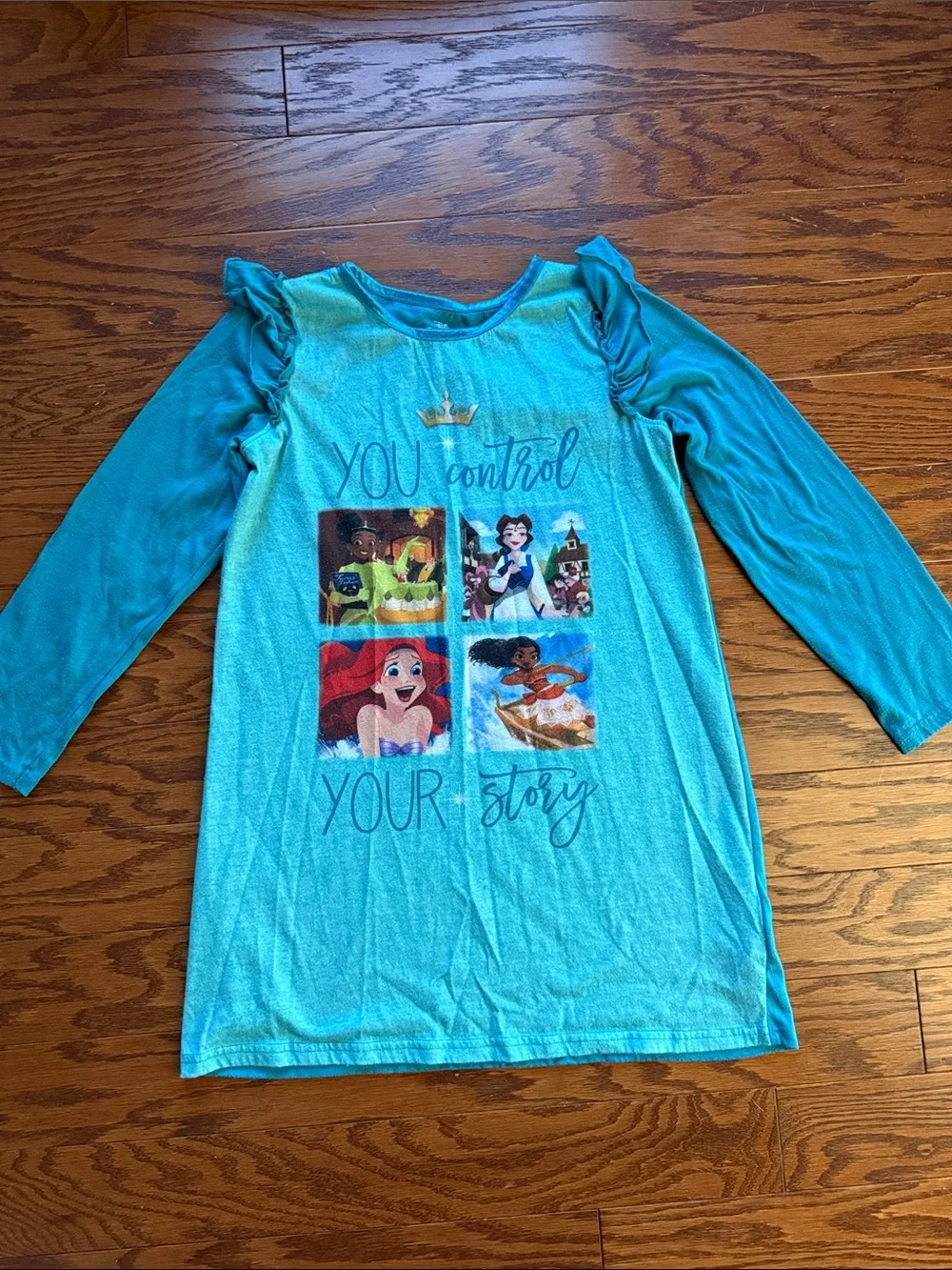 Disney Girls Teal Princess Panel Nightgown